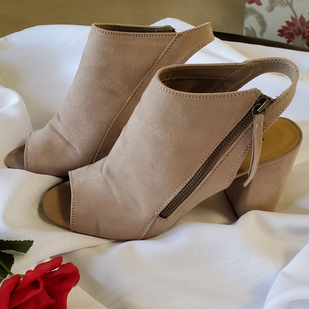 Open-toe, open-heel booties